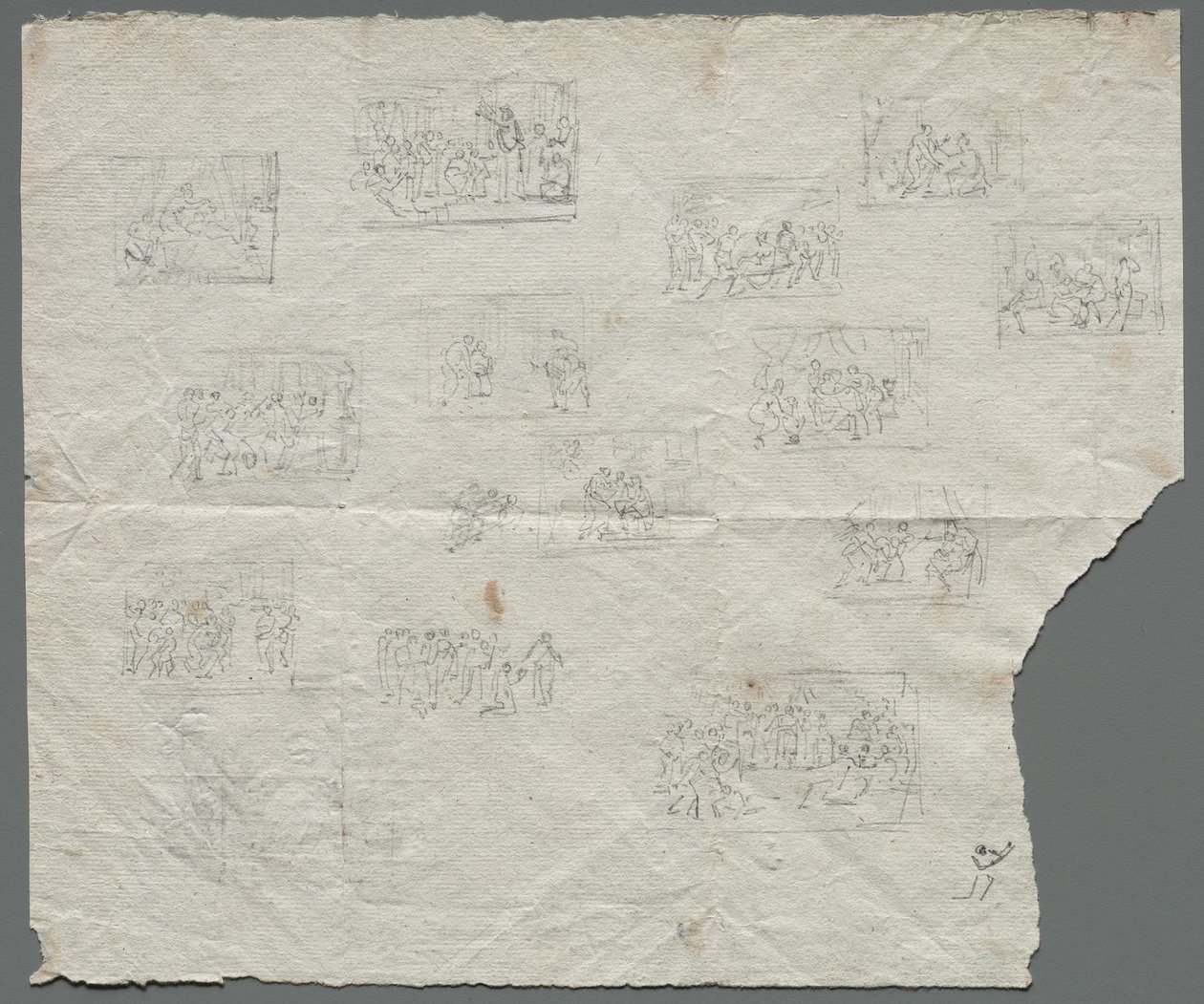 Kompoziční skici podle Raphaela a dalších umělců recto, c. 1800. od Unbekannt