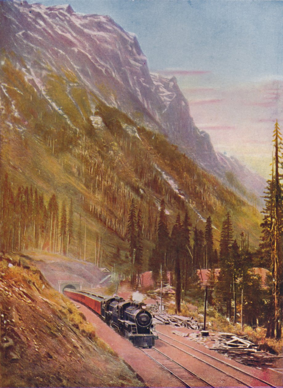 Connaught tunel v pohoří Selkirk. Kanadská tichomořská železnice, 1926 od Unbekannt