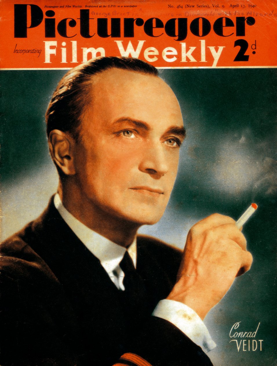 Conrad Veidt 1893-1943, německý herec, 1940 od Unbekannt