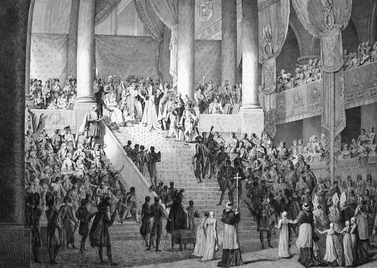 Vysvěcení Napoleona a korunovace Josefíny papežem Piem VII., 2. prosince 1804 od Unbekannt