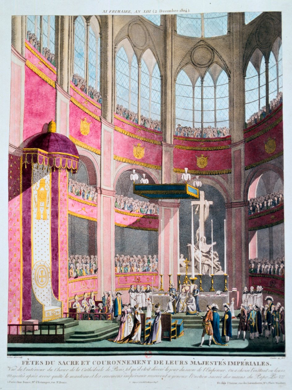 Vysvěcení Napoleona a korunovace Josefíny papežem Piem VII., 2. prosince 1804 od Unbekannt