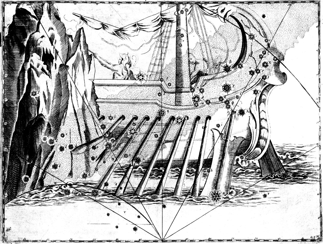 Souhvězdí Argo Navis, 1723 od Unbekannt