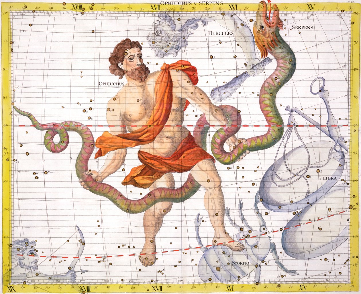 Souhvězdí Ophiucus, od Unbekannt