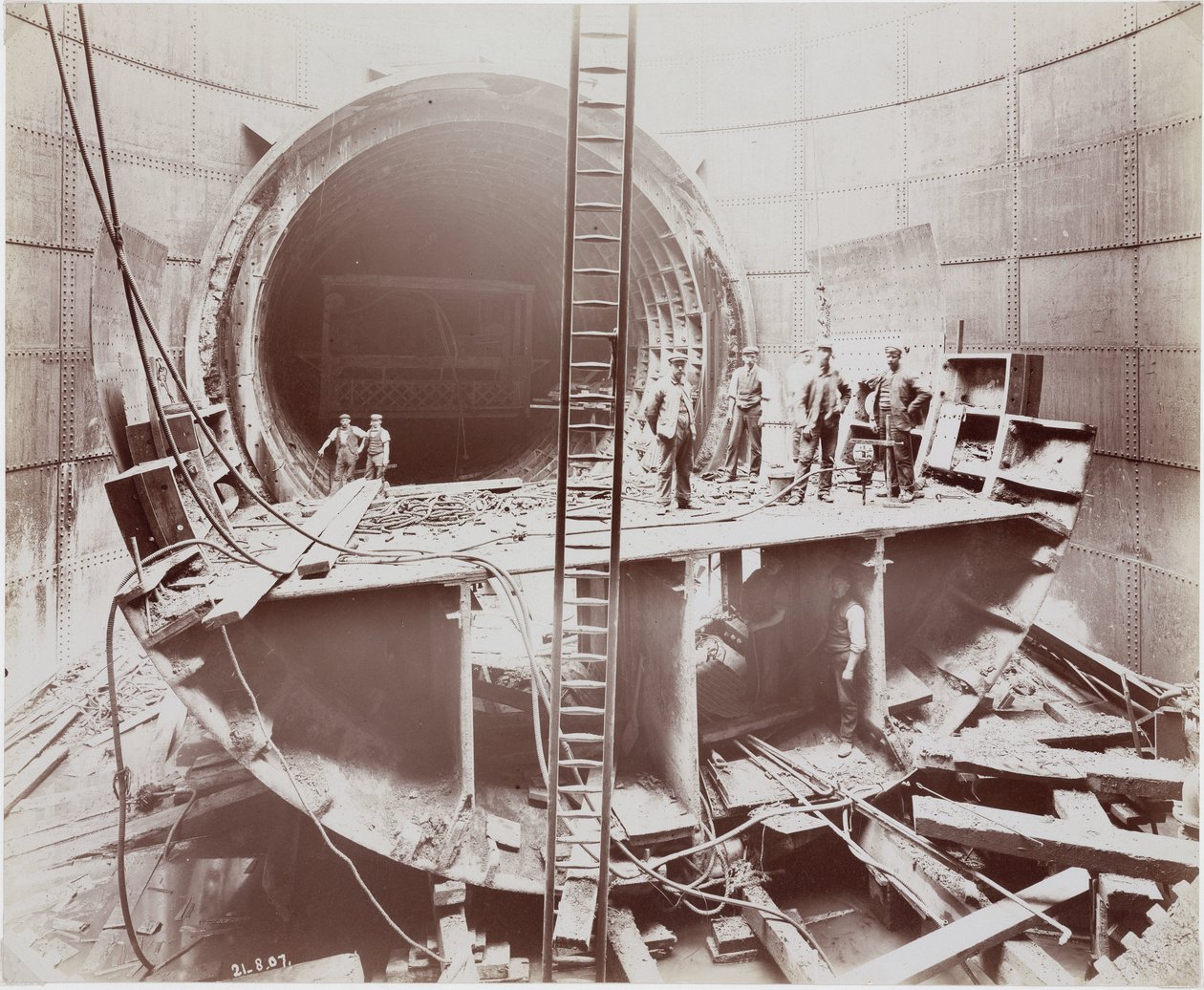 Výstavba, tunely Výstavba tunelu Rotherhithe, Londýn od Unbekannt