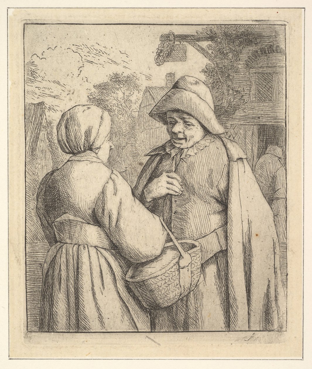 Rozhovor na ulici, 1610-85. od Unbekannt