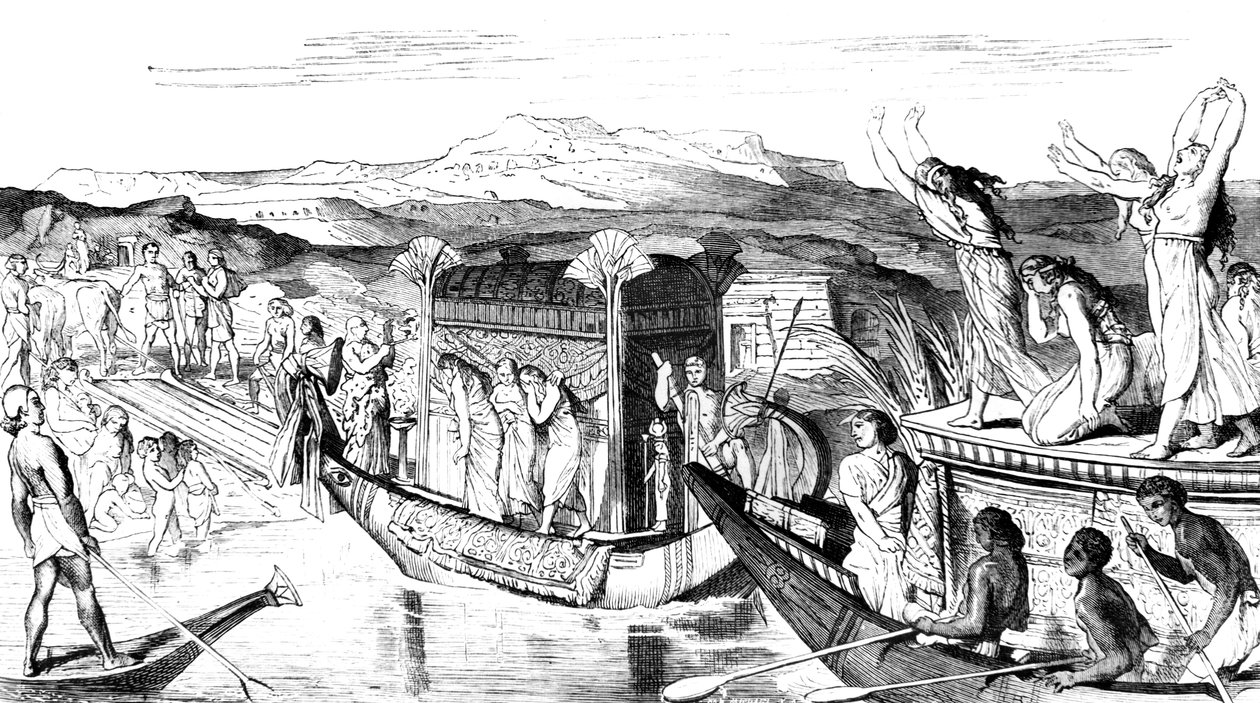 Konvoj se vrací s nekropolí, Egypt, 1881 od Unbekannt