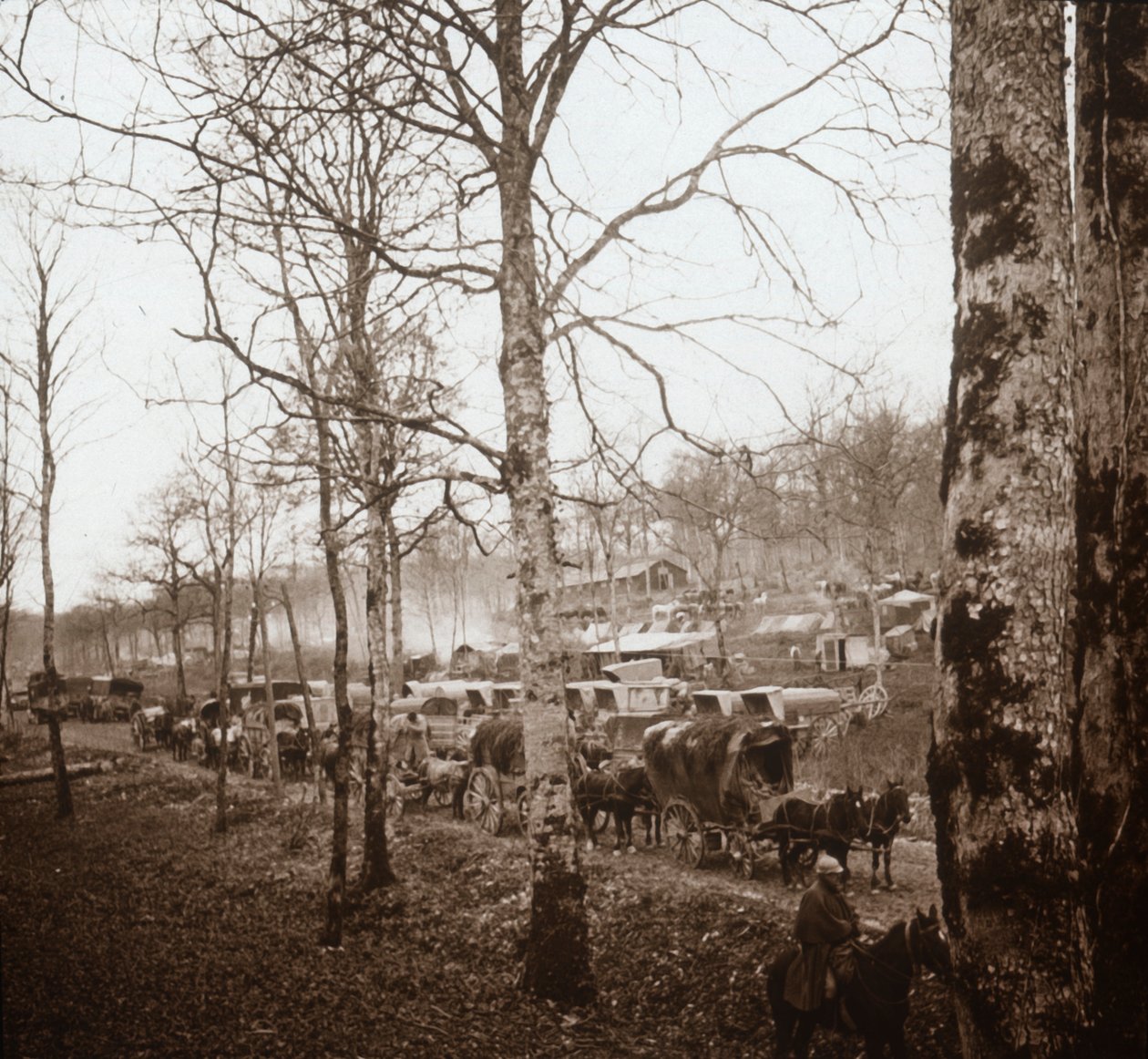 Konvoj, Somme, severní Francie, c1914-c1918 od Unbekannt
