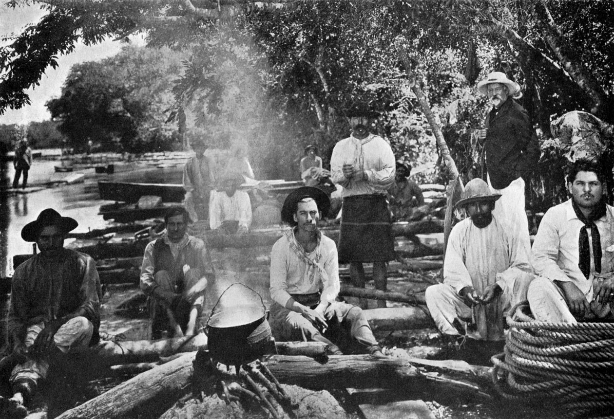 Vaření na voru, Paraguay, 1911 od Unbekannt