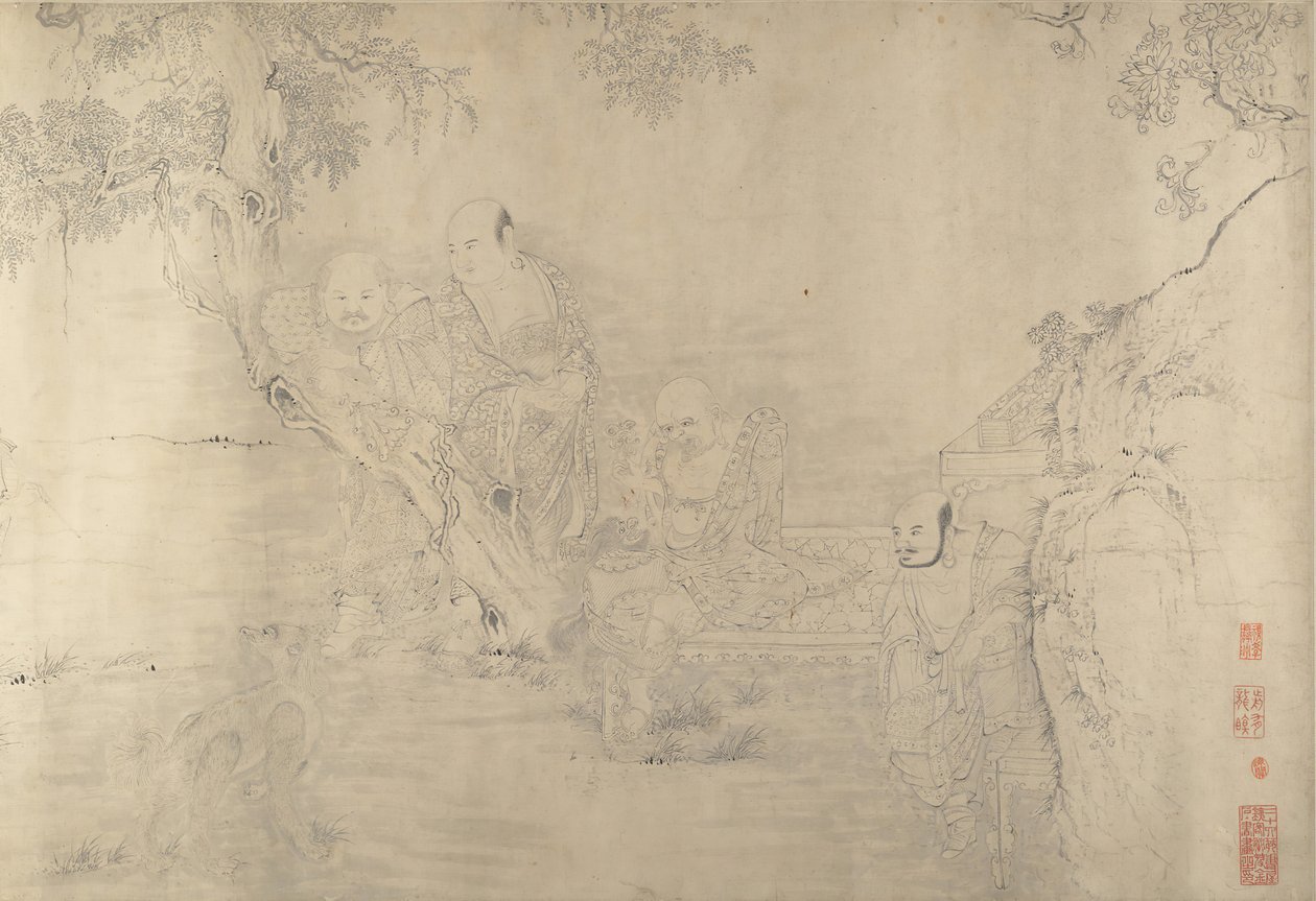 Kopie podle The Sixteen Luohans, 19.-začátek 20. století. od Unbekannt