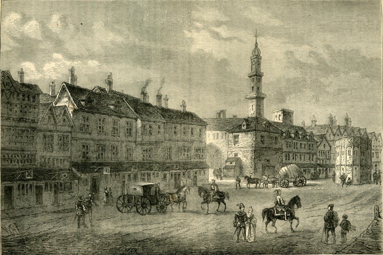 Cornhill v roce 1630, c1872. od Unbekannt