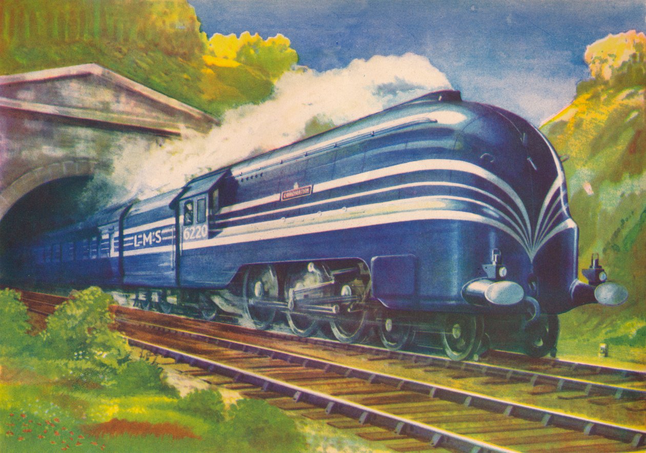 Coronation Scot, L.M.S., opuštění Watford Tunnel, 1940 od Unbekannt
