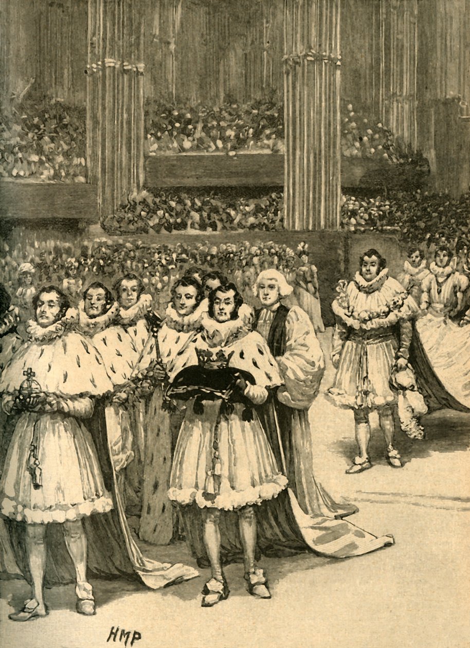 Korunovace krále Viléma IV.: královský průvod, Westminsterské opatství, Londýn, 1830 c1890. od Unbekannt