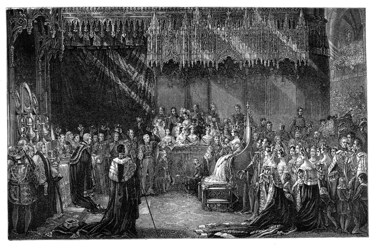 Korunovace královny Viktorie ve Westminsterském opatství, Londýn, 28. června 1838, 1900 od Unbekannt