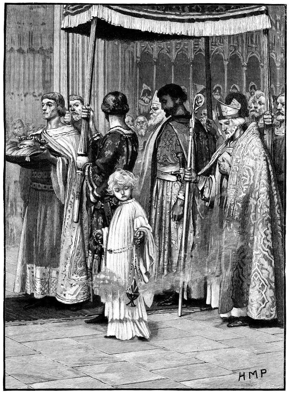 Korunovace Richarda I. ve Westminsterském opatství 1189, c1880 od Unbekannt
