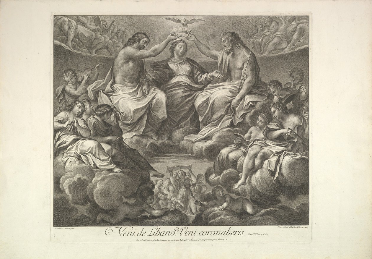 Korunovace Panny Marie, 1741. od Unbekannt