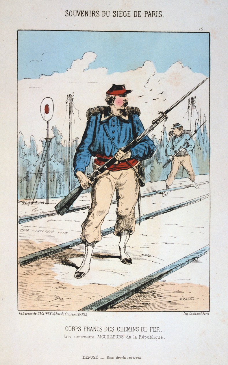 Corps Francs des Chemins de Fer, obléhání Paříže, 1870-1871 od Unbekannt
