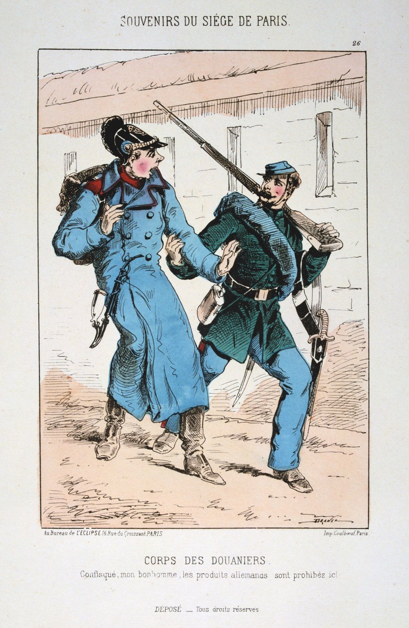 Corps des Douaniers, obléhání Paříže, francouzsko-pruská válka, 1870-1871. od Unbekannt
