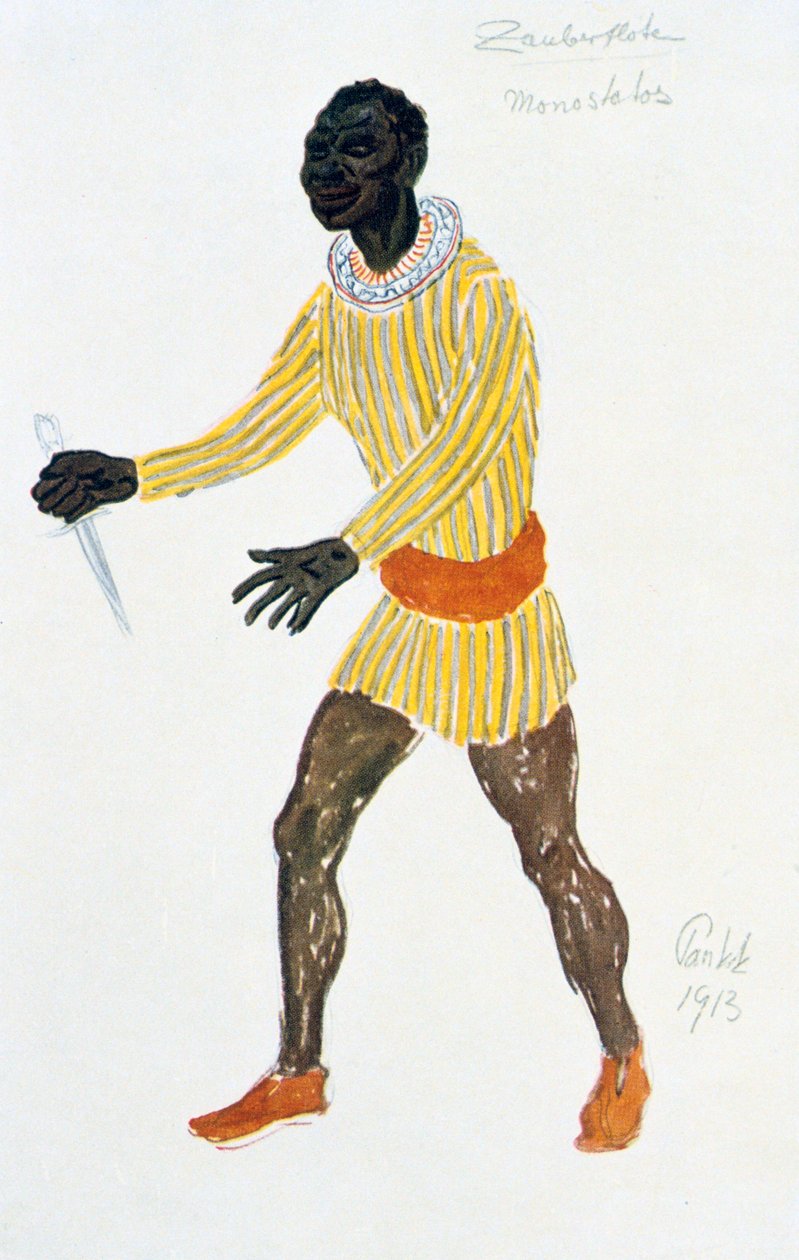 Kostýmní návrh pro Monostatos, 1913 od Unbekannt