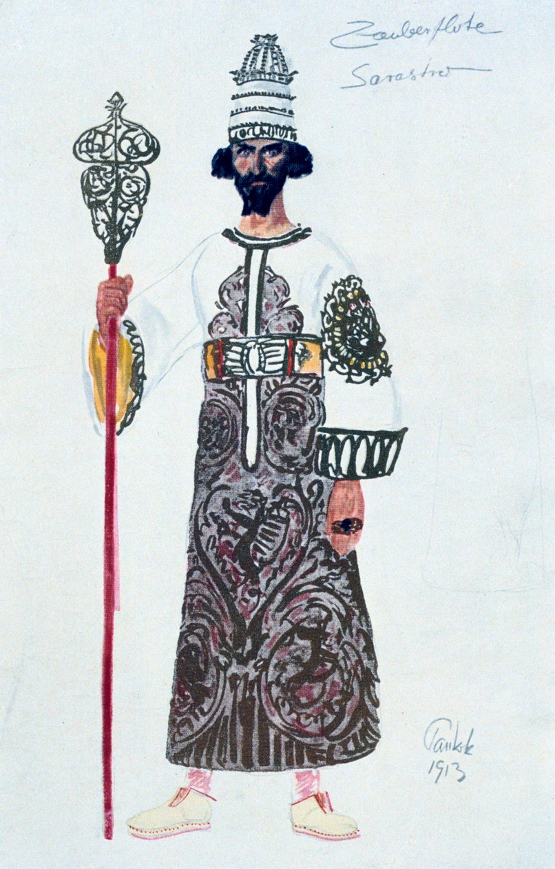 Kostýmní návrh pro Sarastro, 1913 od Unbekannt