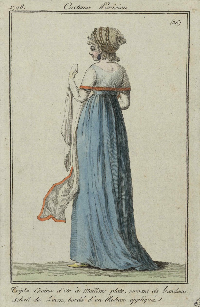 Pařížský kostým, 1798. od Unbekannt