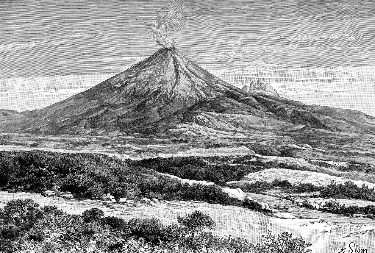 Sopka Cotopaxi, Ekvádor, 1895 od Unbekannt