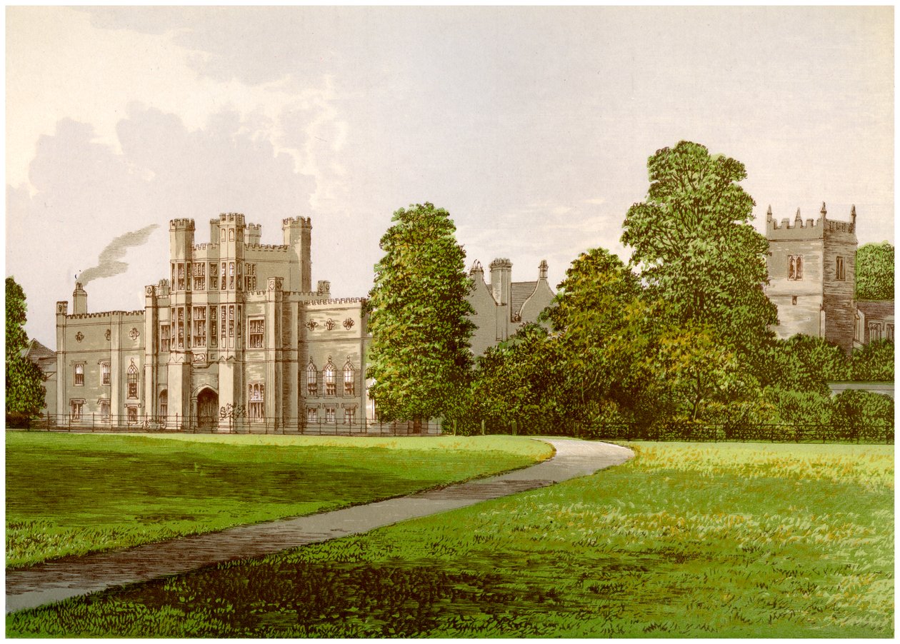 Coughton Court, Warwickshire, domov Baroneta Throckmortona, c1880 od Unbekannt