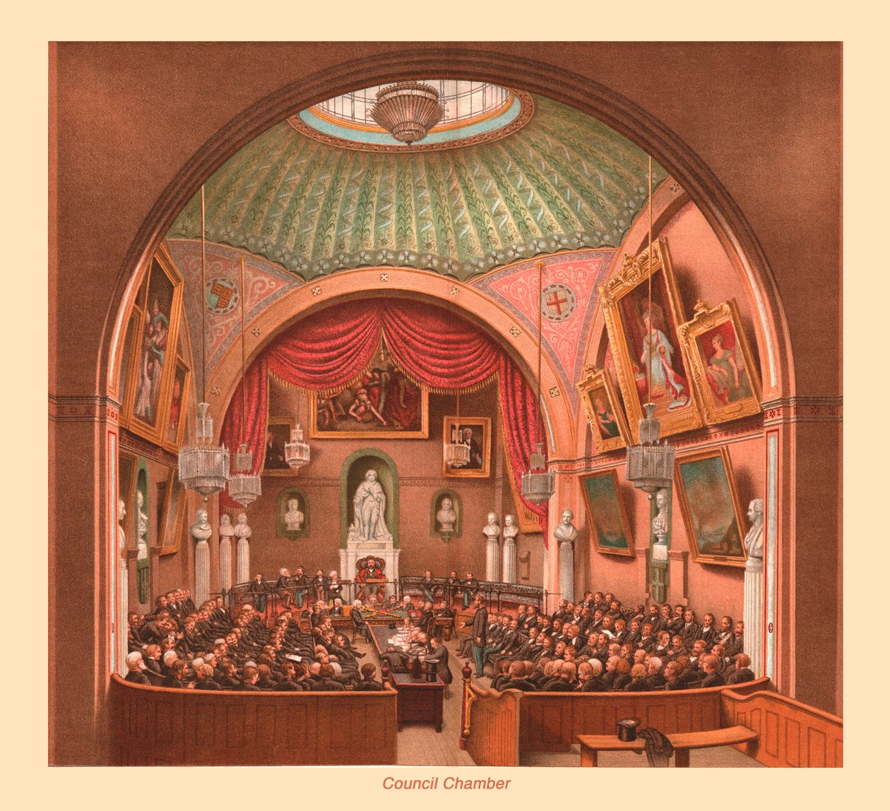 Council Chamber London Guildhall, 1886 od Unbekannt