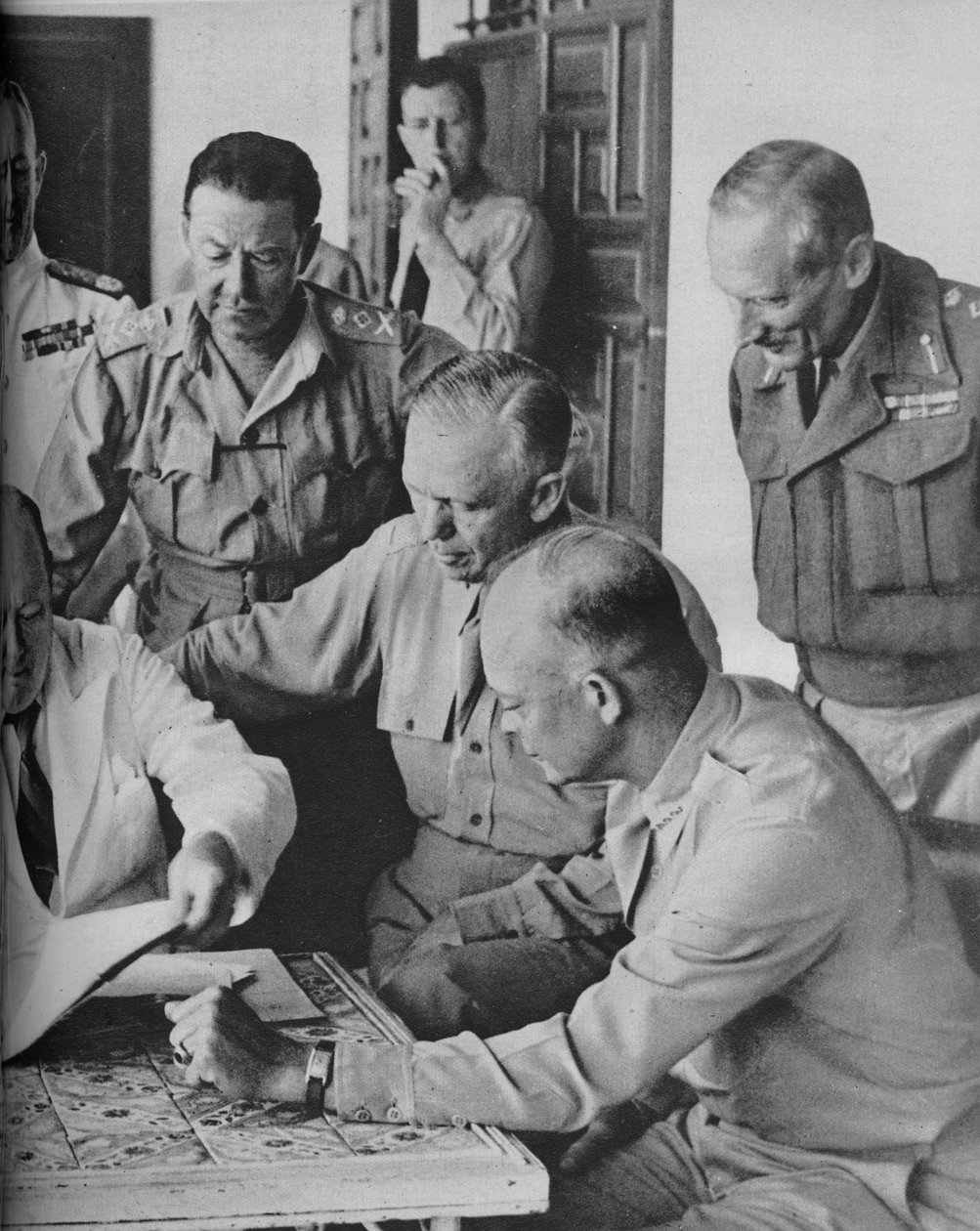 Válečná rada v Alžíru: Pan Churchill se svými kapitány, 1943 od Unbekannt