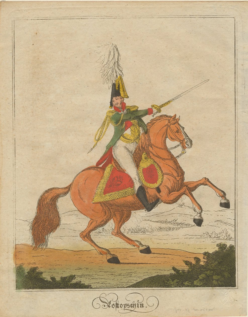 Hrabě Fjodor Vasiljevič Rostopchin 1763-1826, 1812 od Unbekannt