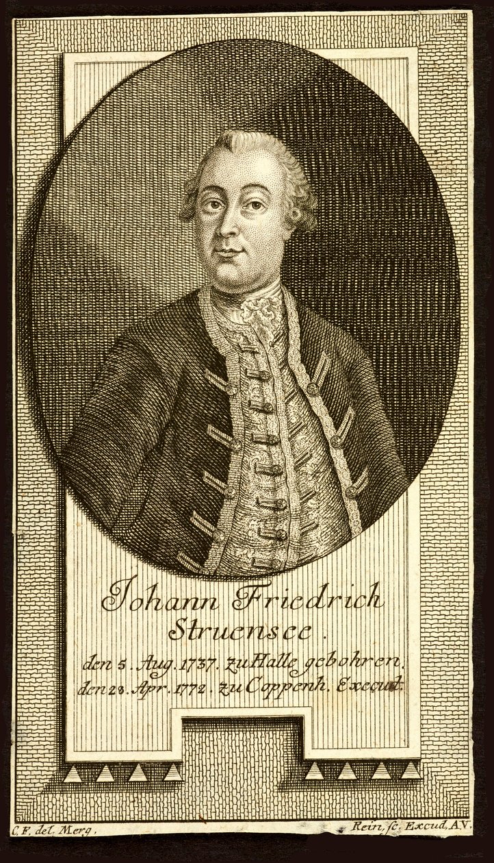 Hrabě Johann Friedrich Struensee 1737-1772, 1772. od Unbekannt