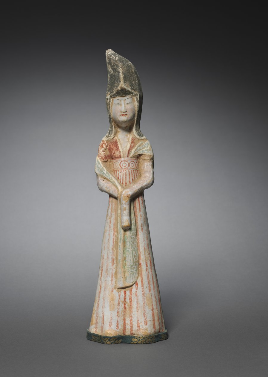 Dvorní dáma s vysokou čelenkou: Tomb Figurine, c. 700-750. od Unbekannt