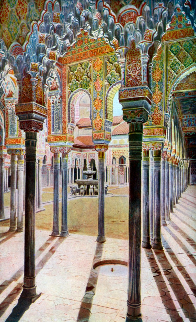 Dvůr lvů, Alhambra, Granada, Andalusie, Španělsko, c1924 od Unbekannt