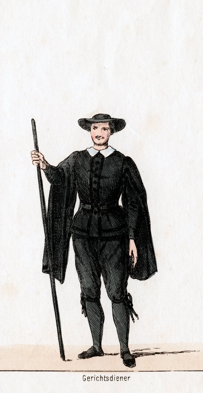 Dvorní zřízenec, návrh kostýmů pro Shakespearovu hru, Jindřich VIII., 19. století od Unbekannt