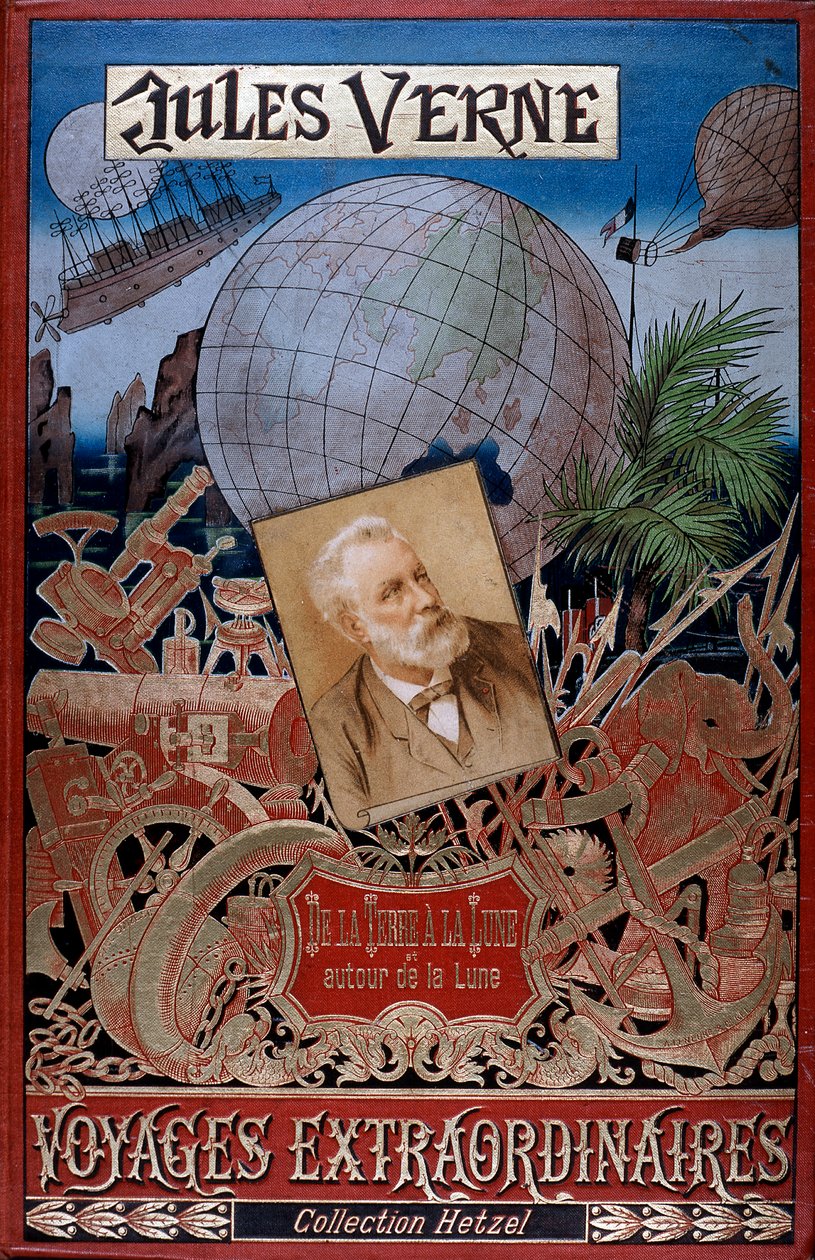 Obálka knihy Ze Země na Měsíc a Kolem Měsíce, Jules Verne, c1896 od Unbekannt