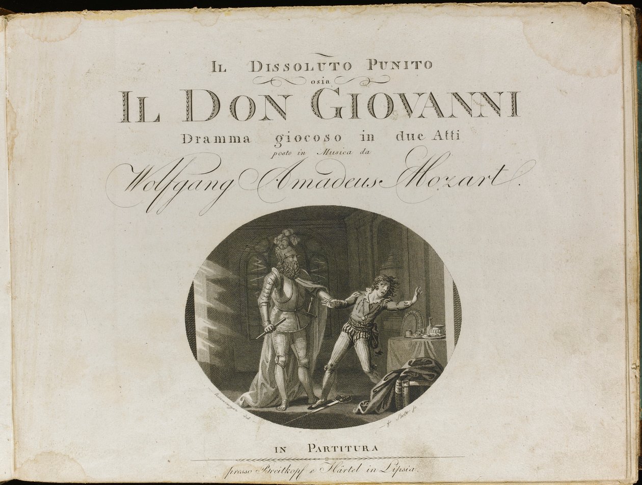 Obálka partitury opery Don Giovanni od Wolfganga Amadea Mozarta, 1801. od Unbekannt