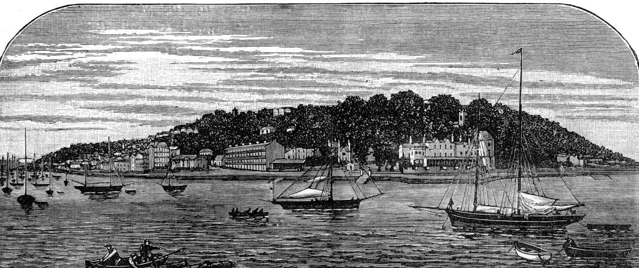 Cowes Harbour, Isle of Wight, konec 19. století od Unbekannt
