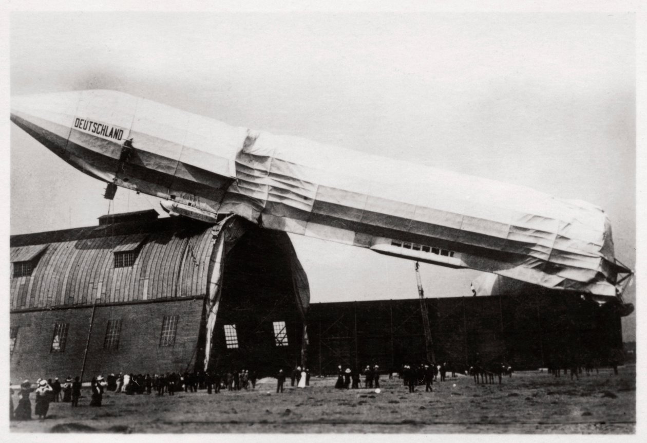 Havarovaný Zeppelin LZ 8 Deutschland II, Düsseldorf, Německo, 1911 1933 od Unbekannt