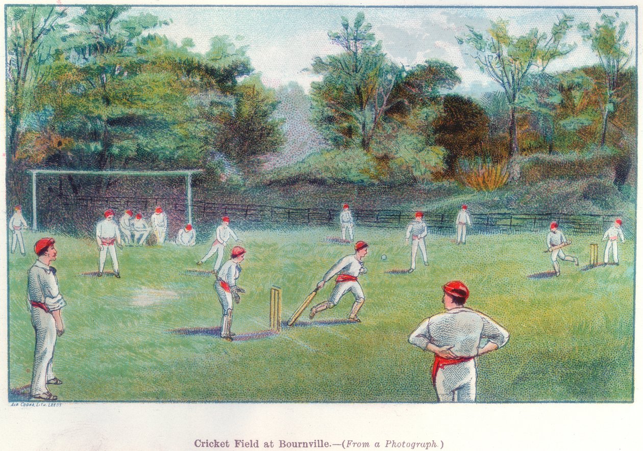 Kriketové hřiště v Bournville, 1892 od Unbekannt