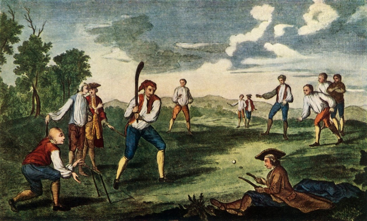 Kriket jako hraný na dělostřeleckém hřišti, Londýn, 1785, 1947. od Unbekannt