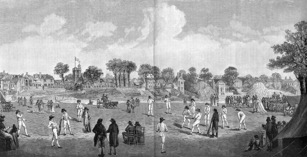 Kriket v Moulsey Hurst, 1890 od Unbekannt
