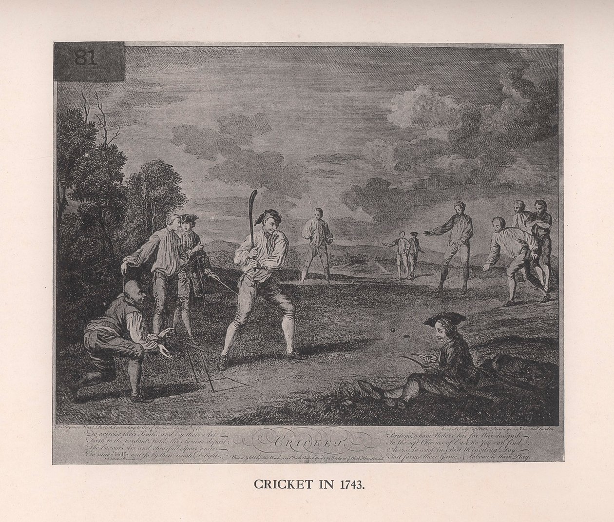 Kriket v roce 1743 1912 od Unbekannt