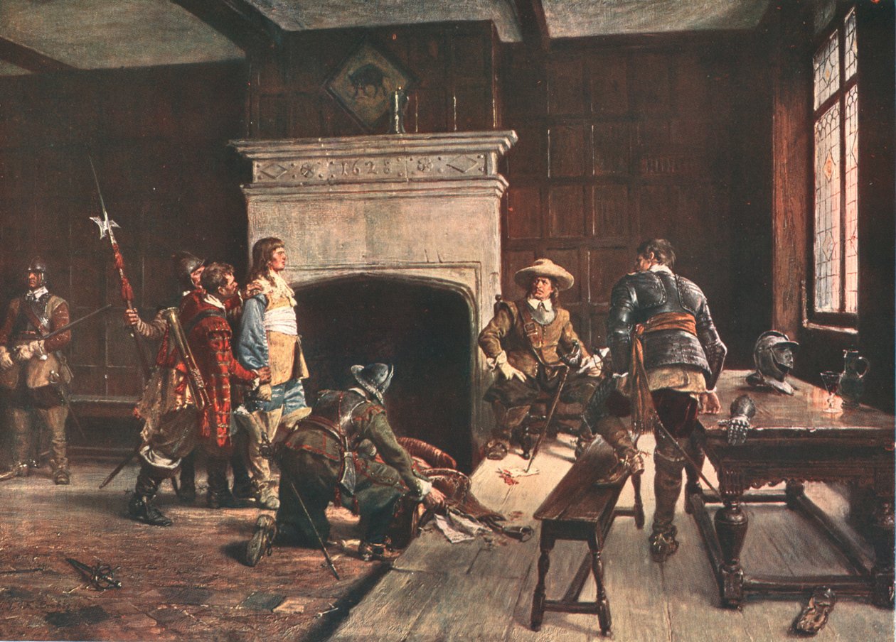 Cromwell at the Blue Boar, Holborn, Londýn, 1640, c1883, c1902. od Unbekannt