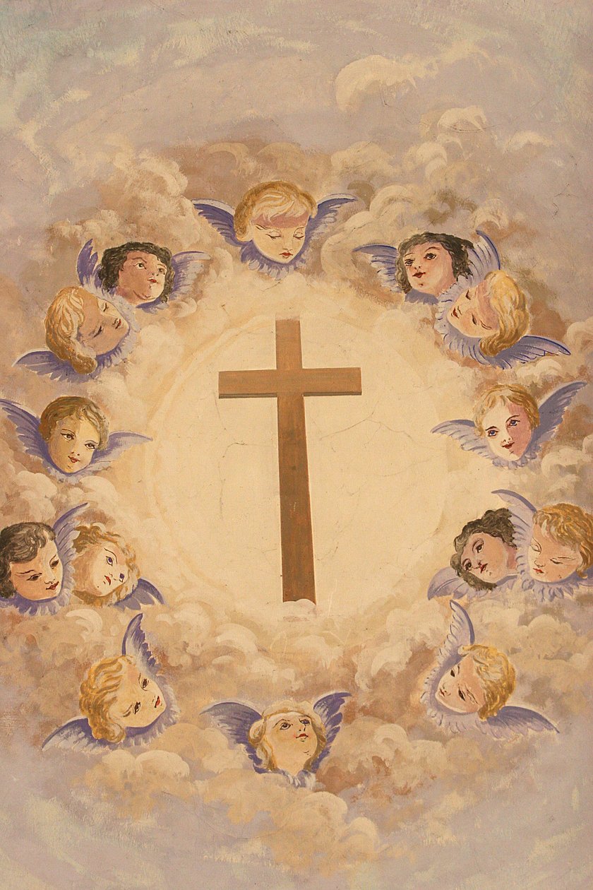 Kříž a andělé Montmin Francie od Unbekannt