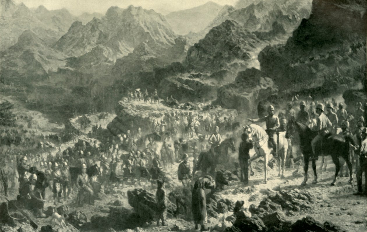 Přechod přes Zamburak Kotal, 1901. od Unbekannt