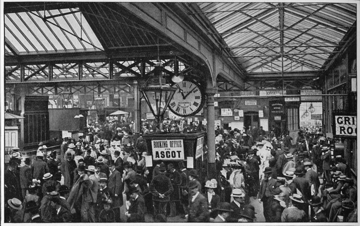 Davy ve Waterloo Station míří na závody Ascot, Londýn, c1900 1901 od Unbekannt
