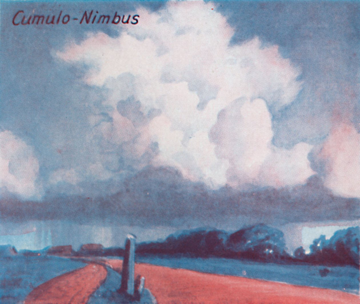 Cumulo-Nimbus - Tucet hlavních mrakových forem na obloze, 1935 od Unbekannt