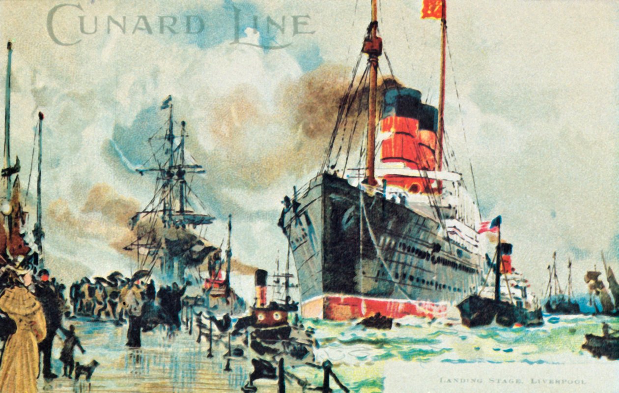 Cunard Line, Landing Stage, Liverpool, c1900. od Unbekannt