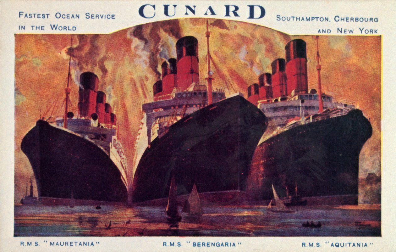 Cunard zaoceánské parníky, 20. léta 20. století. od Unbekannt