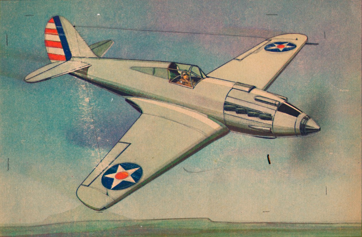 Stíhací jednoplošník Curtis X.P.40, c1944. od Unbekannt