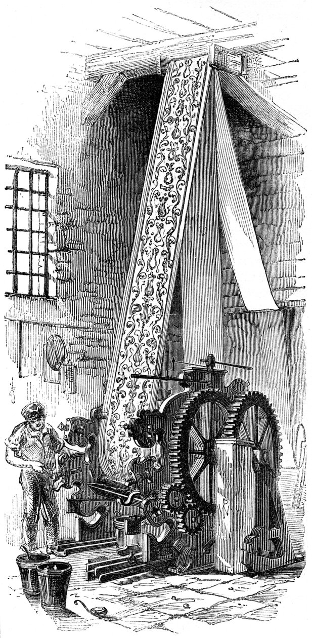 Válcový tiskový stroj, 1886 od Unbekannt